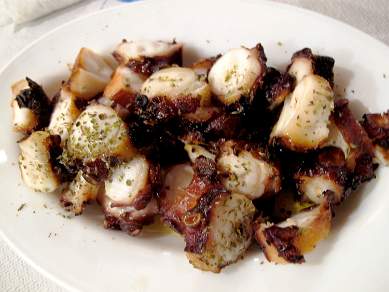 Grilled octopus for dinner