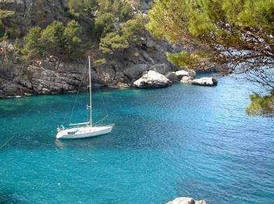 Crystal clear bays in Mallorca Spain