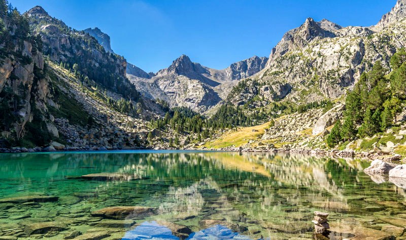 Lake Maurici Aiguestortes National Park Pyrenees Spain