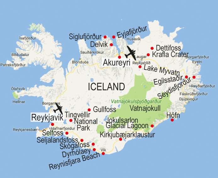 Walk Map Iceland 