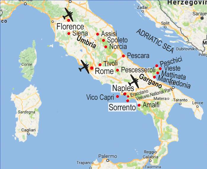 Walk Map Italy 