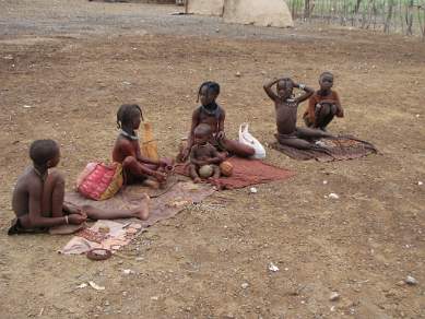 Himba children in Namibia