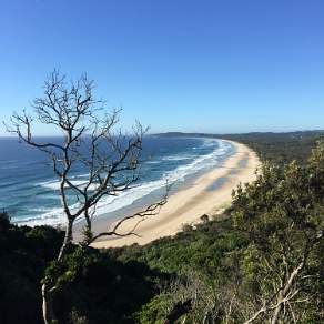View from the lighthouse of Tallow Beach