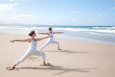 Yoga on Tallows Beach