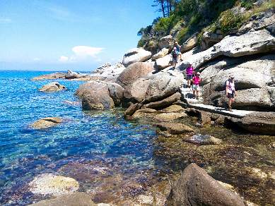 Coastal walk Elba Italy