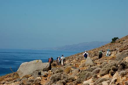 Coastal walk southern crete greece