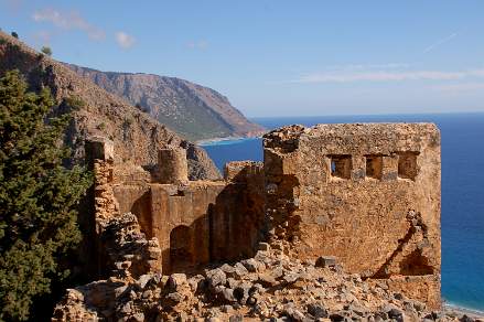 Turkish fortress near Agia Roumeli Crete Greece