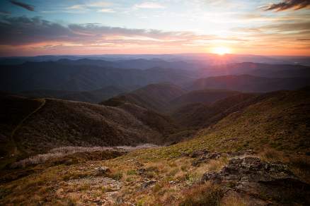 Sunset from the Victorian High Country