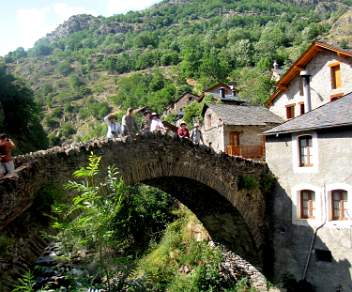 Bridge in Tavascan Pyrenees Spain