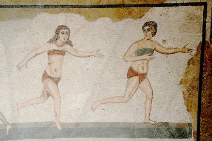 Bikini Girls Roman Mosaics at the Villa Casale Piazza Armerina Sicily