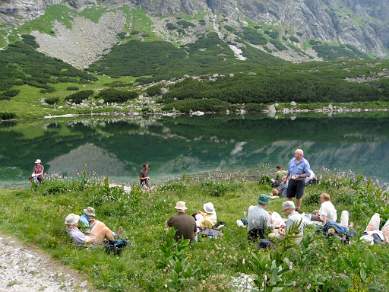 Beautiful Lake in the Tatra Mountains near Stary Smokovic