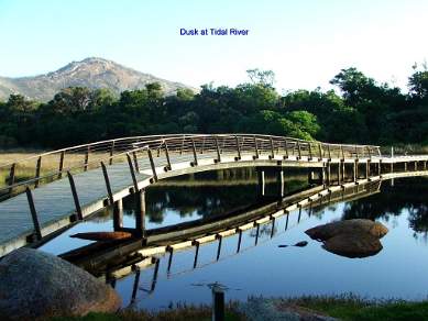 Award winning bridge at Tidal River