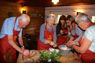 Cooking seminar at the Hasenoehrli Farm near Bayrischzell Upper Bavaria