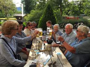 In a real Biergarten at the Tegernsee Upper Bavaria