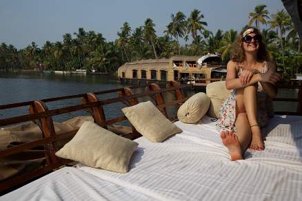 Feeling like a princess on a Kerala Backwater Houseboat in Kerala India