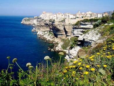 Bonifacio cliff top Corsica France