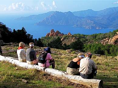 Overlooking gulf of porto Corsica