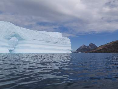 Ice berg on a boat trip Greenland
