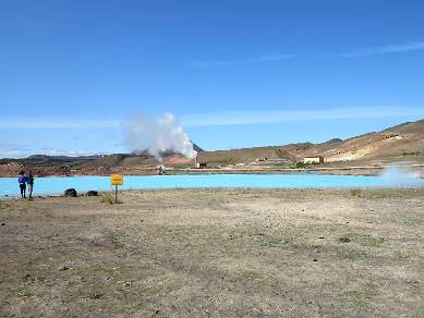Geothermal features near Lake Myvatn Iceland