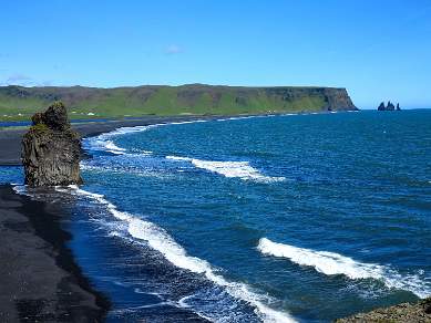 View from the Reynisdrangar Ocean Cliffs Iceland