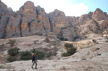 Walking in Little Petra Jordan