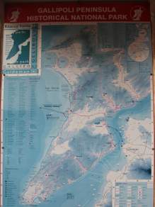 Map of Gallipoli Peninsula