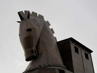Replica wooden horse in Troy Turkey