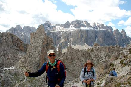 Walking in the Dolomites with Sella Group Italy