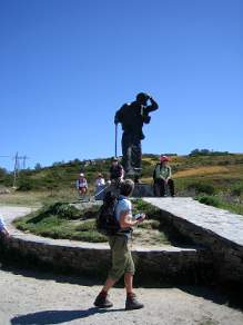 Monument of St James on a mountain pass near O Cebreiro