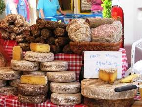Cheeses at Forcalquier Market