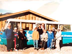Original Walkabout Bus on tour in Tasmania March 1992
