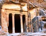 Temple in Little Petra Jordan