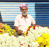 Flower shop at Munnar market