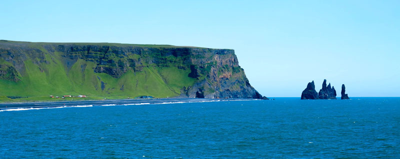 Reynisdrangar are basalt sea stacks