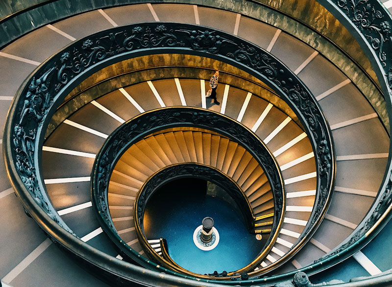 Staircase in the Vatican Museum