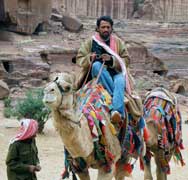 Camel ride in Petra Jordan