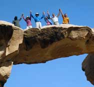Rock Arch Um Fruth in the Wadi Rum Jordan