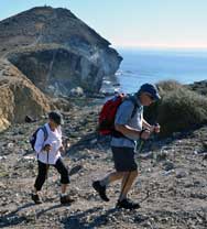 Walking in the Cabo de Gata Andalusia Spain