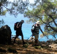 walking the southern coast of Crete Greece