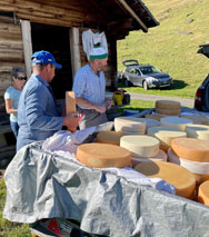 Swiss cheese making at Buss Alp