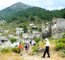 Settlement of Kayakoy in Turkey