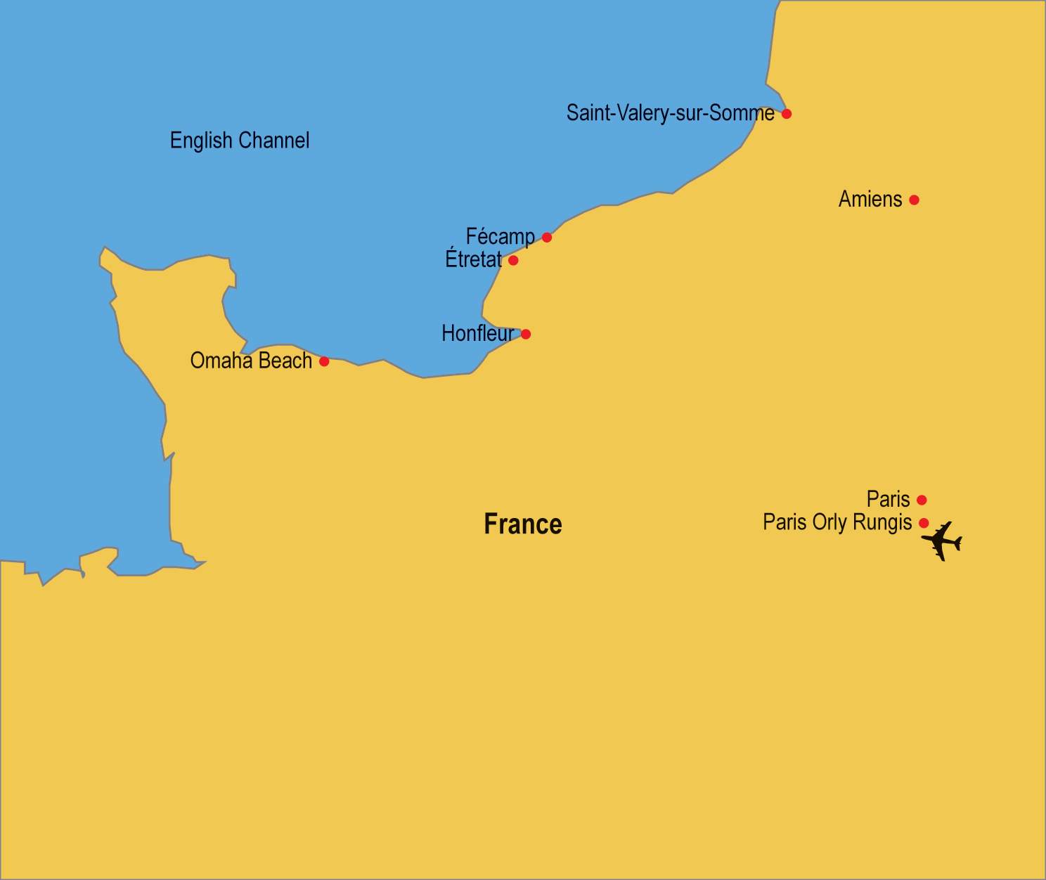 Walk Map Normandy 
