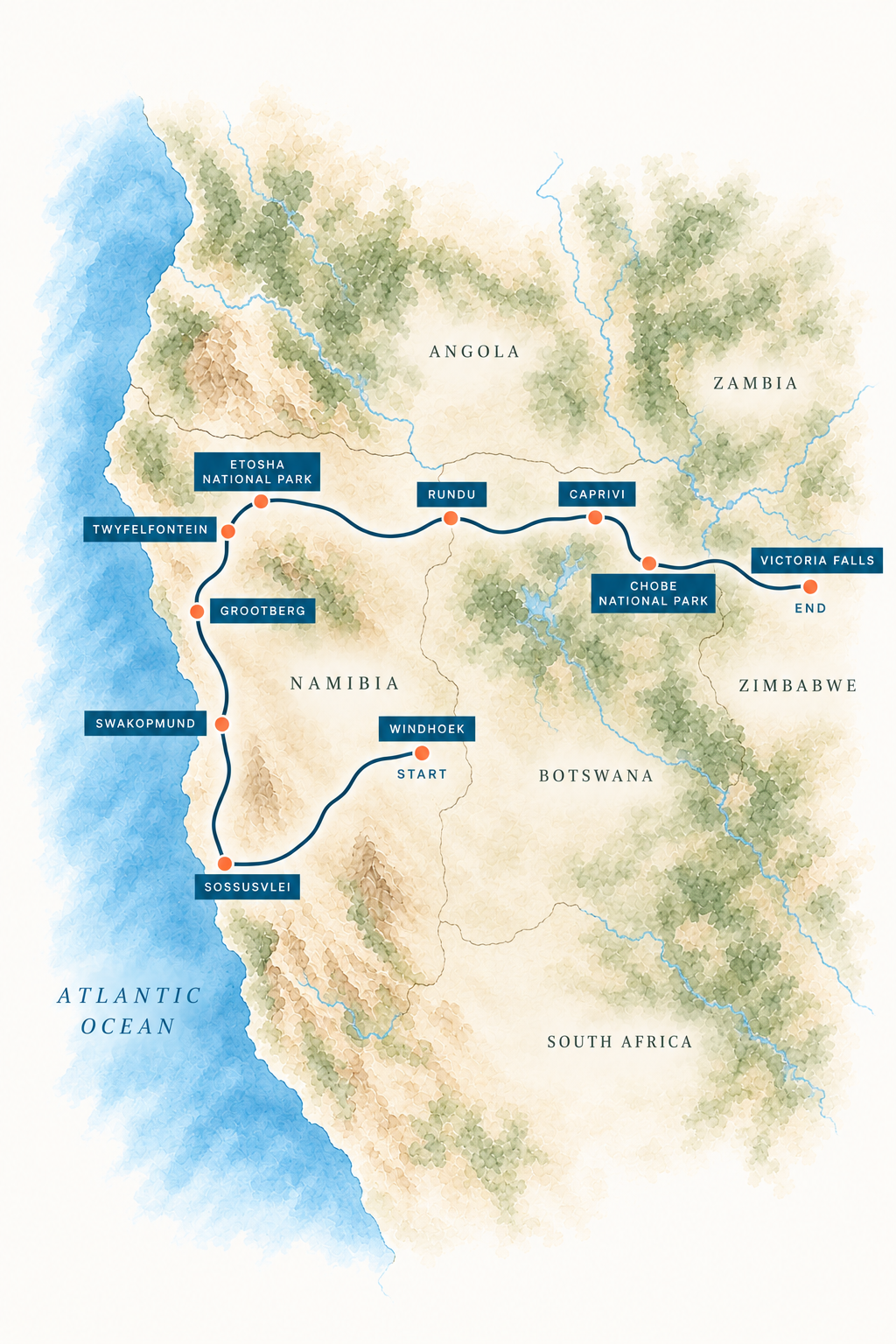 African walkabout map 2